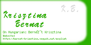 krisztina bernat business card